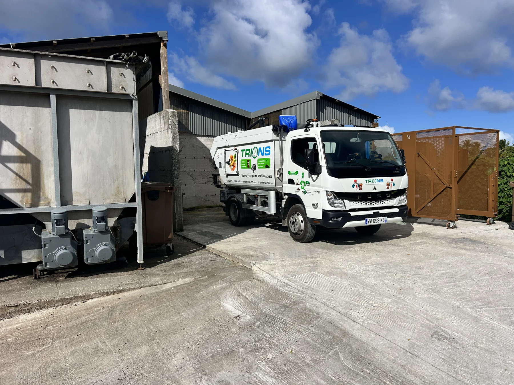 Camion Trions sur le site du Moule